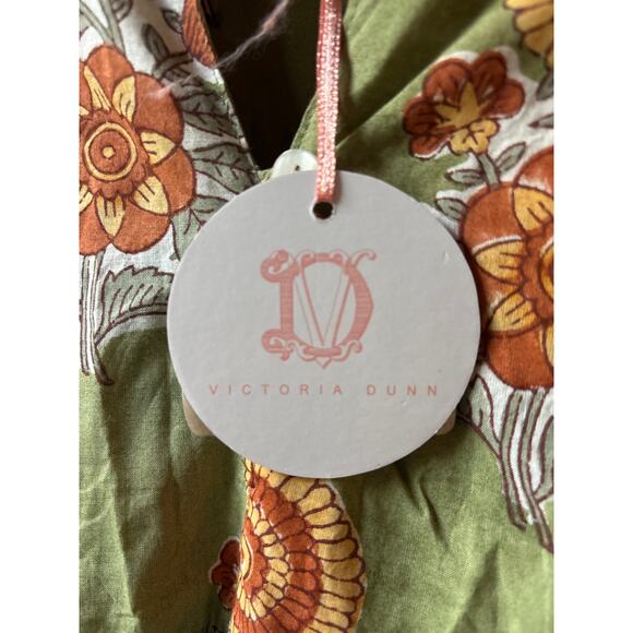 NEW with Tags Victoria Dunn Block Print Peasant Blouse Top - Picture 4 of 11